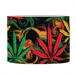 Rasta Marijuana Pattern Print Drum Lamp Shade