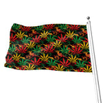 Rasta Marijuana Pattern Print Flag