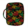 Rasta Marijuana Pattern Print Front Pocket Bible Bag