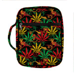 Rasta Marijuana Pattern Print Front Pocket Bible Bag