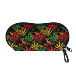 Rasta Marijuana Pattern Print Glasses Case