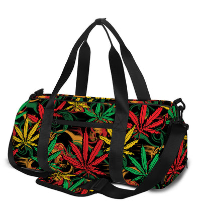 Rasta Marijuana Pattern Print Gym Bag