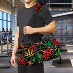 Rasta Marijuana Pattern Print Gym Bag