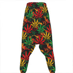 Rasta Marijuana Pattern Print Hammer Pants