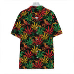 Rasta Marijuana Pattern Print Hawaiian Shirt