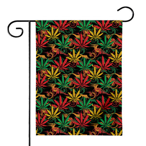 Rasta Marijuana Pattern Print House Flag