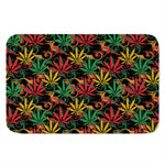 Rasta Marijuana Pattern Print Indoor Door Mat