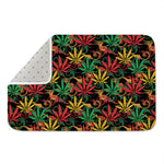 Rasta Marijuana Pattern Print Indoor Door Mat