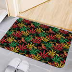 Rasta Marijuana Pattern Print Indoor Door Mat