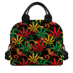 Rasta Marijuana Pattern Print Insulated Lunch Bag