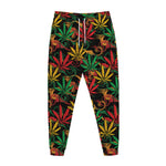 Rasta Marijuana Pattern Print Jogger Pants