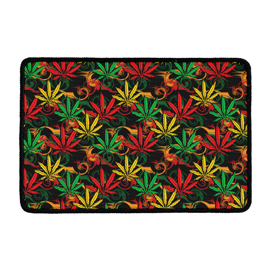 Rasta Marijuana Pattern Print Kitchen Mat
