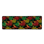 Rasta Marijuana Pattern Print Long Kitchen Mat