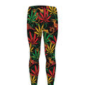 Rasta Marijuana Pattern Print Men's Leggings