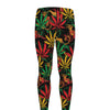 Rasta Marijuana Pattern Print Men's leggings