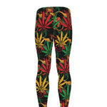 Rasta Marijuana Pattern Print Men's leggings