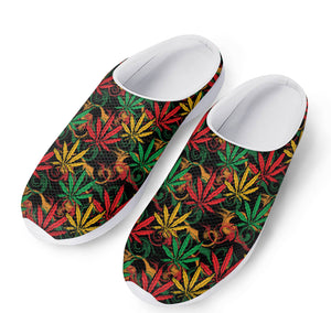 Rasta Marijuana Pattern Print Mesh Casual Shoes