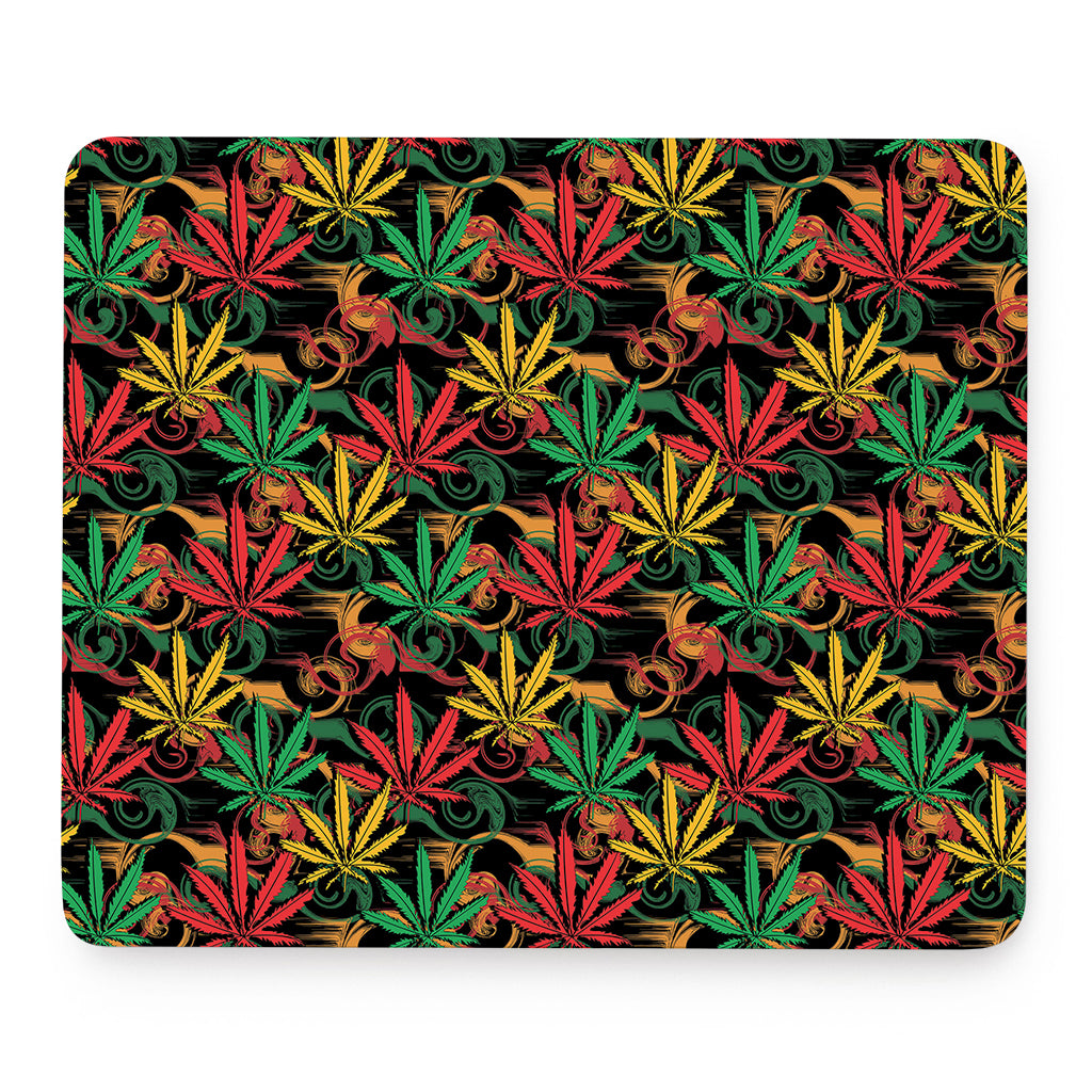 Rasta Marijuana Pattern Print Mouse Pad