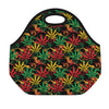 Rasta Marijuana Pattern Print Neoprene Lunch Bag