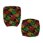 Rasta Marijuana Pattern Print Office Chair Cover