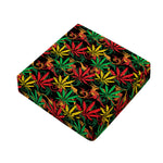 Rasta Marijuana Pattern Print Outdoor Seat Cushion Cover