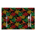 Rasta Marijuana Pattern Print Placemat
