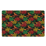 Rasta Marijuana Pattern Print Polyester Doormat