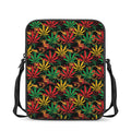 Rasta Marijuana Pattern Print Rectangular Crossbody Bag