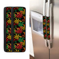 Rasta Marijuana Pattern Print Refrigerator Handle Covers