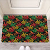 Rasta Marijuana Pattern Print Rubber Doormat