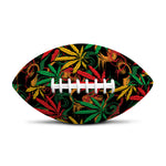 Rasta Marijuana Pattern Print Rugby Ball