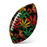 Rasta Marijuana Pattern Print Rugby Ball