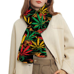 Rasta Marijuana Pattern Print Scarf