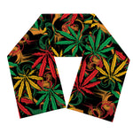 Rasta Marijuana Pattern Print Scarf