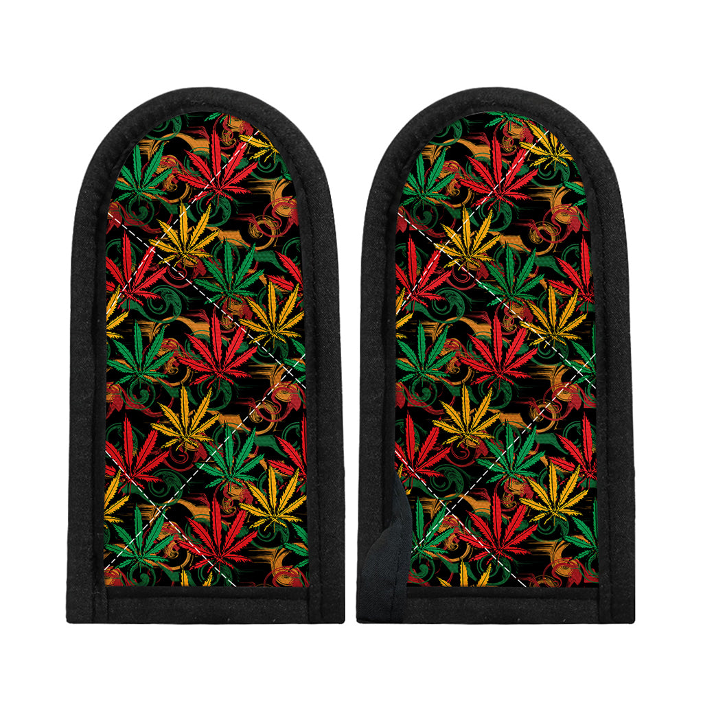 Rasta Marijuana Pattern Print Skillet Handle Cover