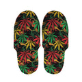 Rasta Marijuana Pattern Print Slippers