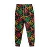 Rasta Marijuana Pattern Print Sweatpants