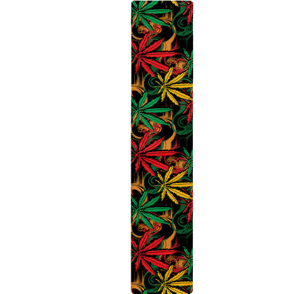 Rasta Marijuana Pattern Print Table Runner