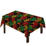 Rasta Marijuana Pattern Print Tablecloth
