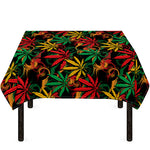 Rasta Marijuana Pattern Print Tablecloth
