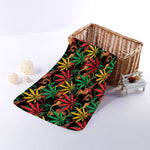 Rasta Marijuana Pattern Print Towel
