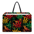 Rasta Marijuana Pattern Print Utility Tote Bag
