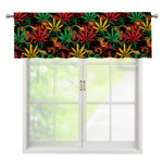 Rasta Marijuana Pattern Print Window Valance