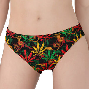 Rasta Marijuana Pattern Print Women's Panties