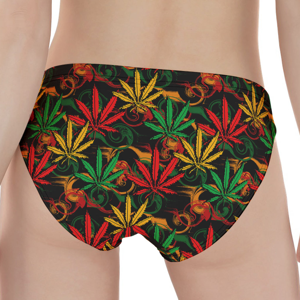 Rasta Marijuana Pattern Print Women's Panties