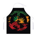 Rasta Peace Sign Print Adjustable Apron