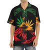 Rasta Peace Sign Print Aloha Shirt