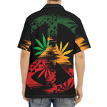 Rasta Peace Sign Print Aloha Shirt