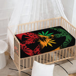 Rasta Peace Sign Print Baby Crib Sheet