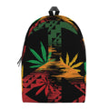 Rasta Peace Sign Print School Backpack